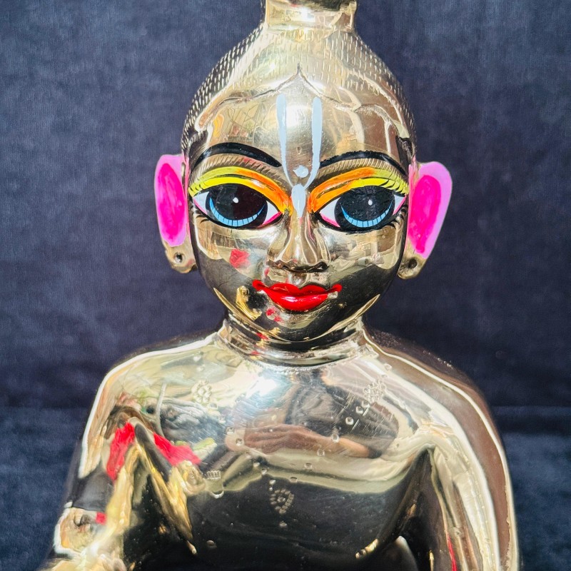 Laddu Gopal Ji 10No. Brass (Eye Painted)