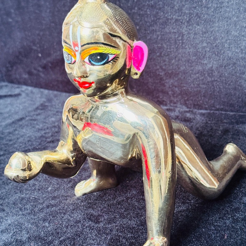 Laddu Gopal Ji 10No. Brass (Eye Painted)
