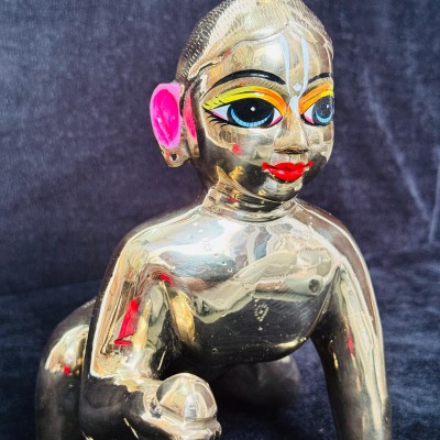 Laddu Gopal Ji 10No. Brass (Eye Painted)