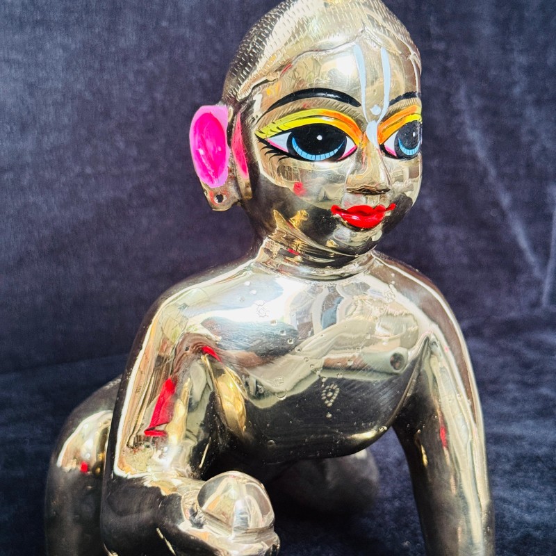 Laddu Gopal Ji 10No. Brass (Eye Painted)