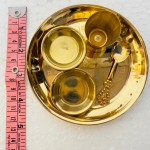 Laddu Gopal Ji Thali (Plate) ,Glass, Katori Set