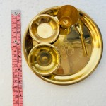 Laddu Gopal Ji Thali (Plate) ,Glass, Katori Set